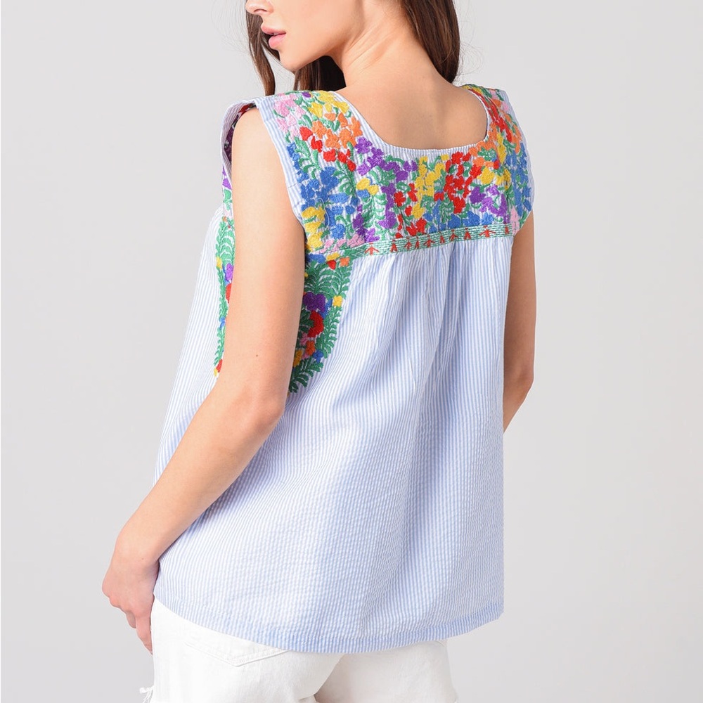 J. MARIE THE KELSEY TOP Embroidered Top Size XS - Picture 2 of 7